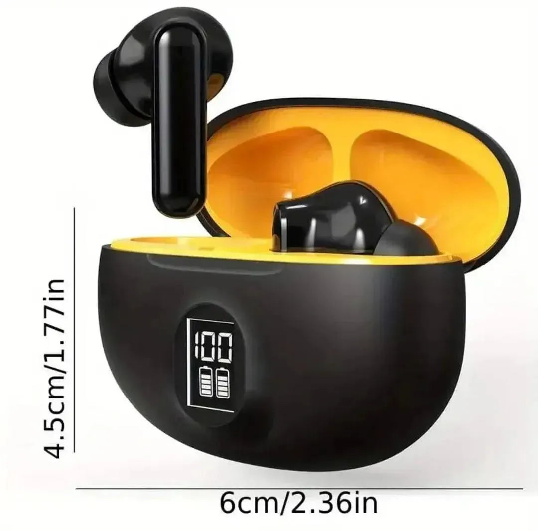 Stereo Earbuds with Touch Control & Digital Display