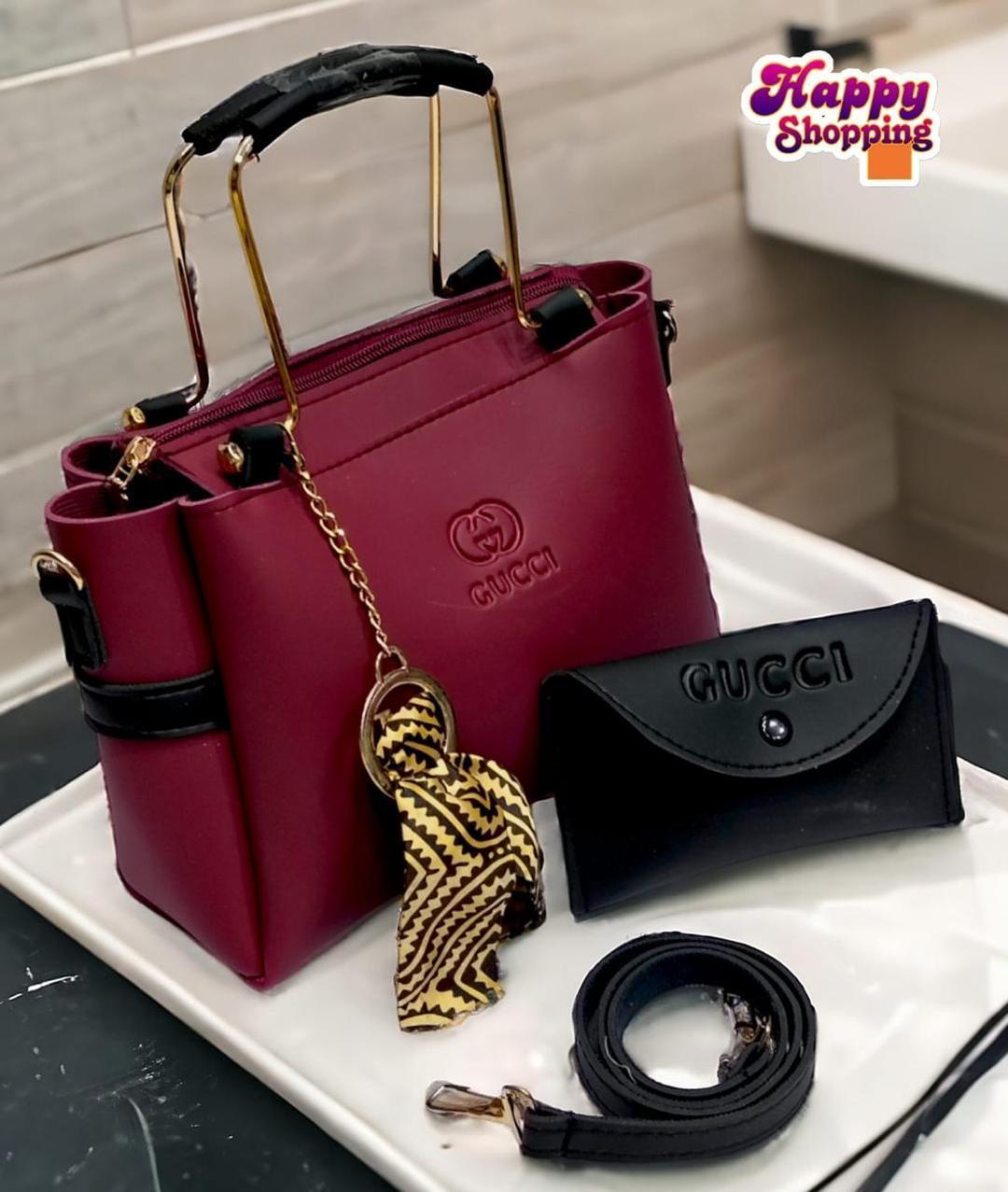 Navy Blue Gucci Style Handbag Set with Mustard Wallet