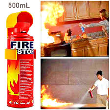 Fire Extinguisher Foam Spray 500ml With Holder | Portable fire Stop Spray For Home Office & Car | Fire Stop foam Spray