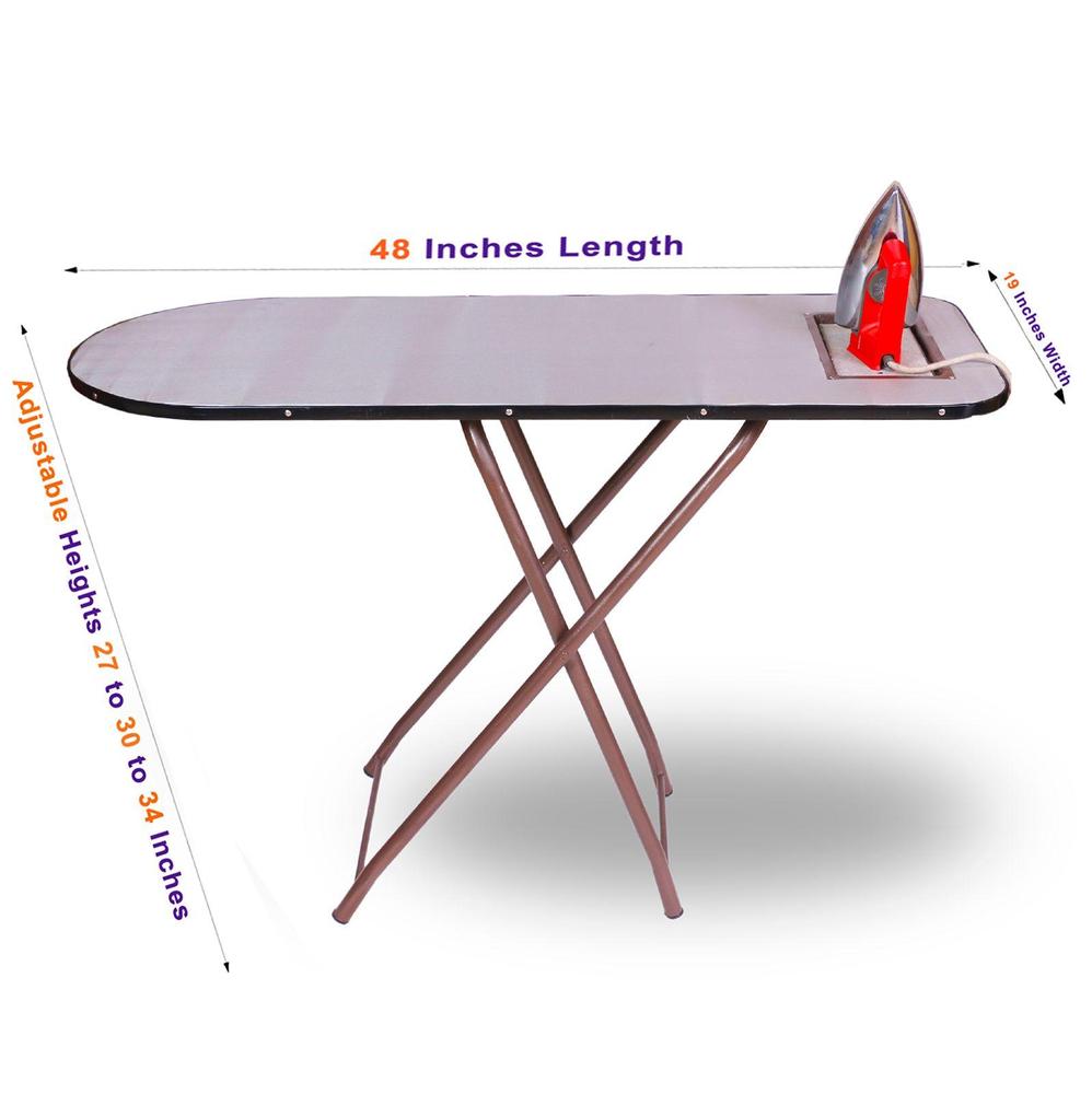 Foldable Adjustable Iron Table 48x19 Inches