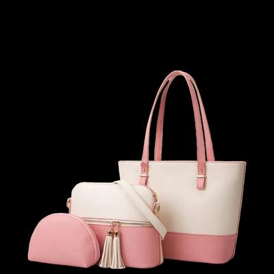 3-Piece PU Leather Tote Set
