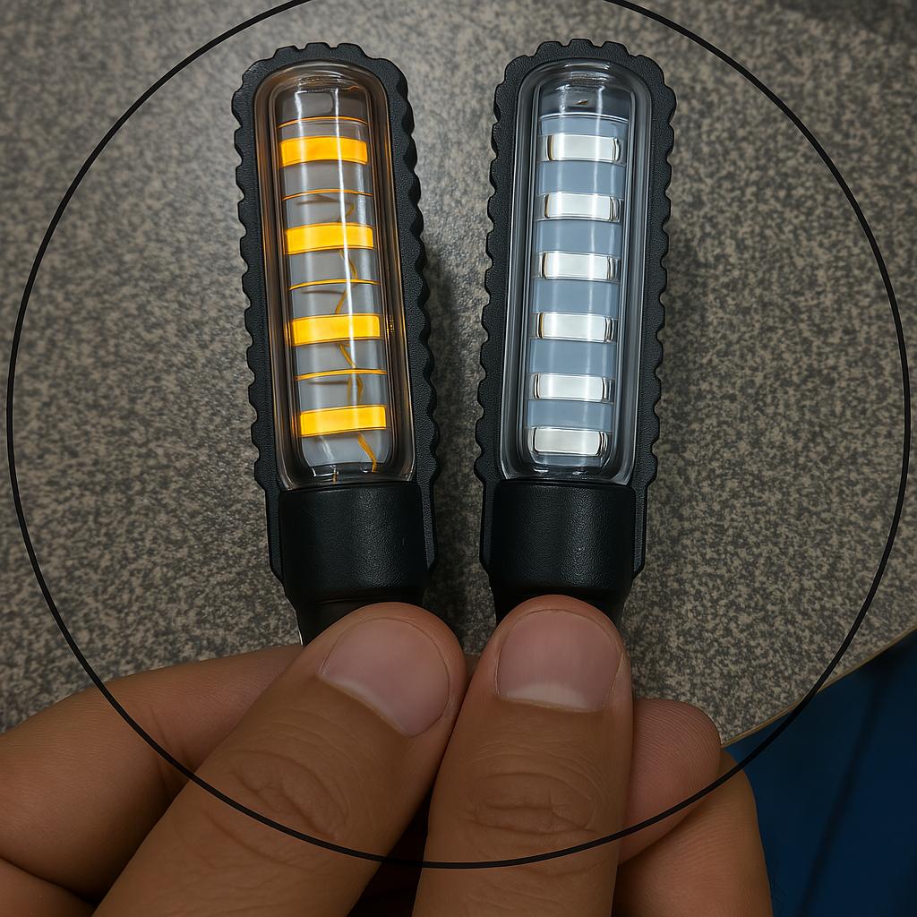 Motorcycle Turn Signals Light 4PCS IP65 ABS Yellow White
