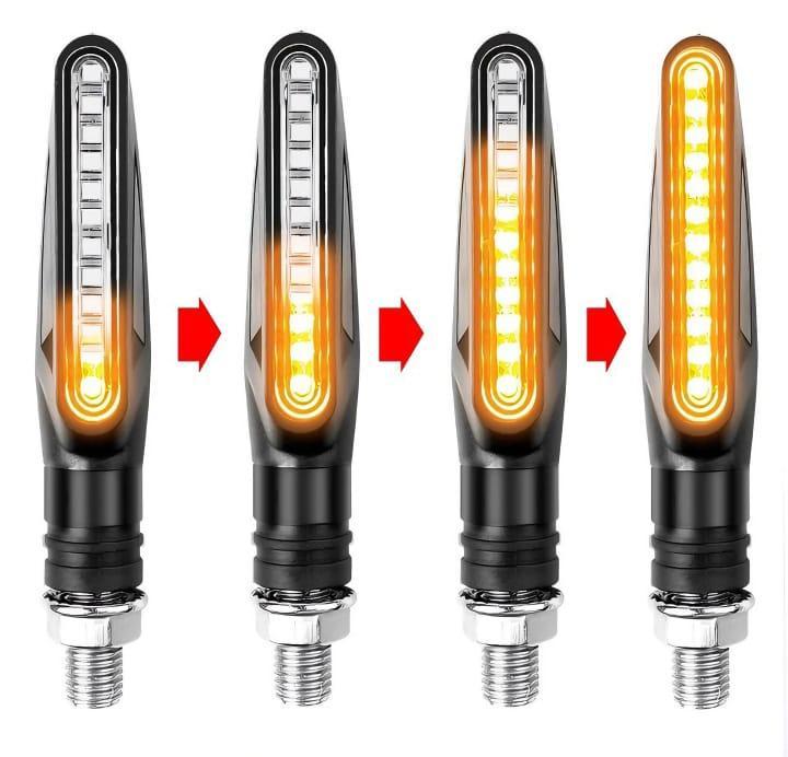 LED Bike Indicators with Yellow Glow for Pakistani Rides