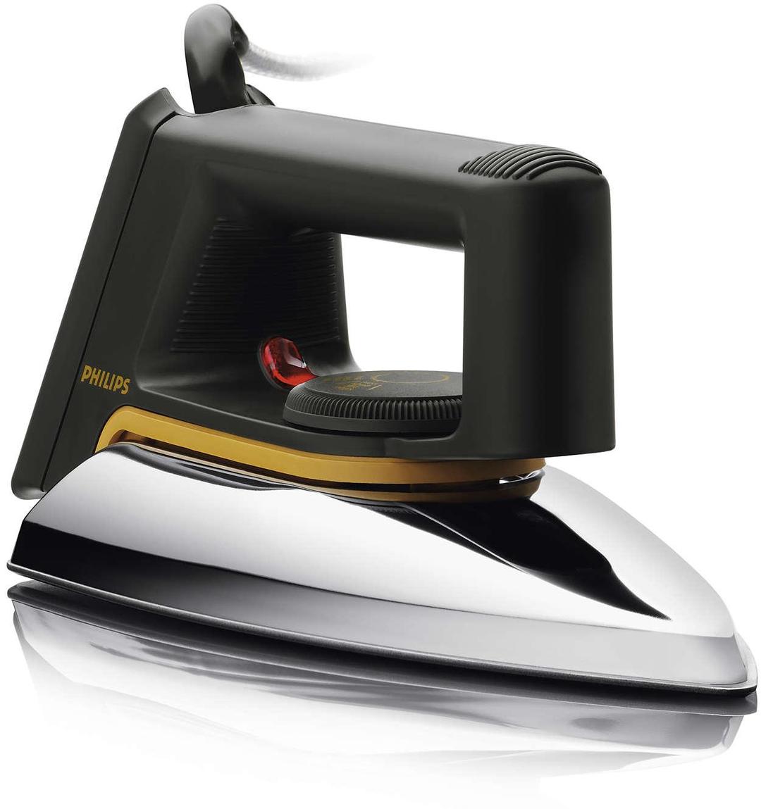 Compact Dry Iron Black Stainless Steel Foldable
