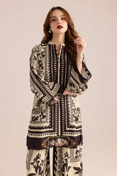 Full Printed Hania Amir Set 38 Chest 21 Chest Printed Shirt With Printed Flapper 2 Peace