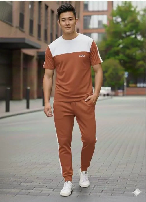 Men Printed Dri Fit Track Suit Slim Fit