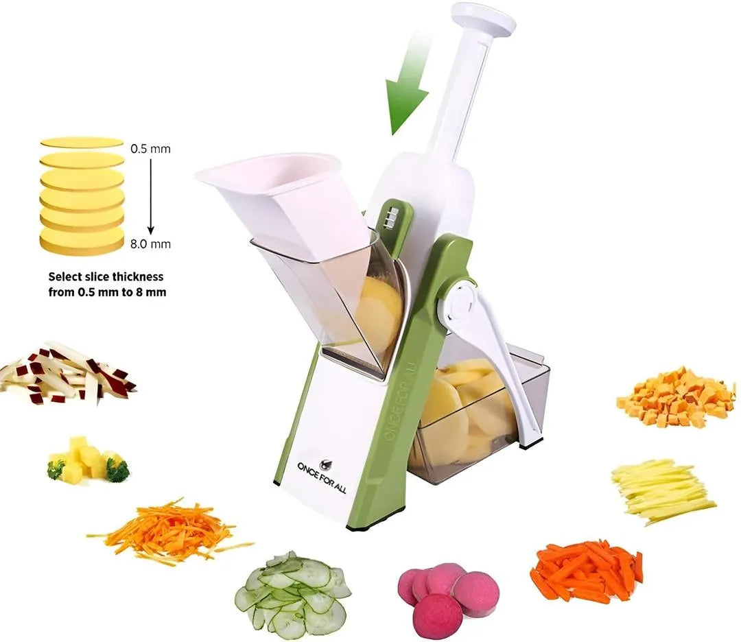 5-in-1 Multi-Functional Vegetable & Fruit Slicer with 40 Thickness Adjustments 5.0