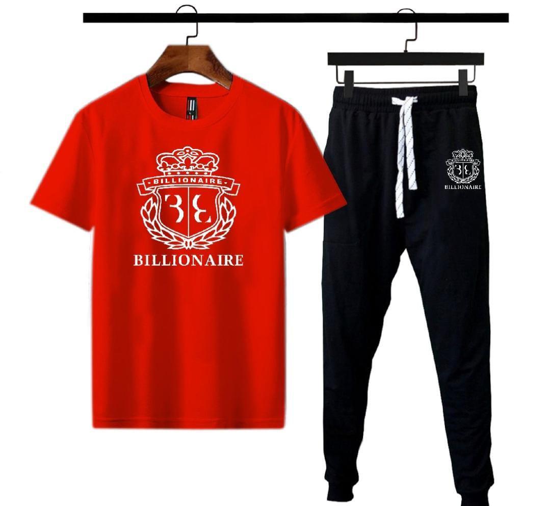 Men Printed Track Suit 2Pcs Cotton Jersey XL
