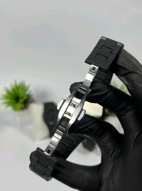 Carbon Fiber Unisex Watch Black Analog