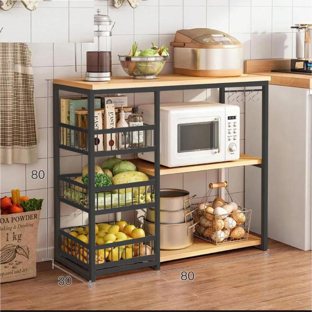Iron Oven Rack with Multiple Shelves for Kitchen Storage