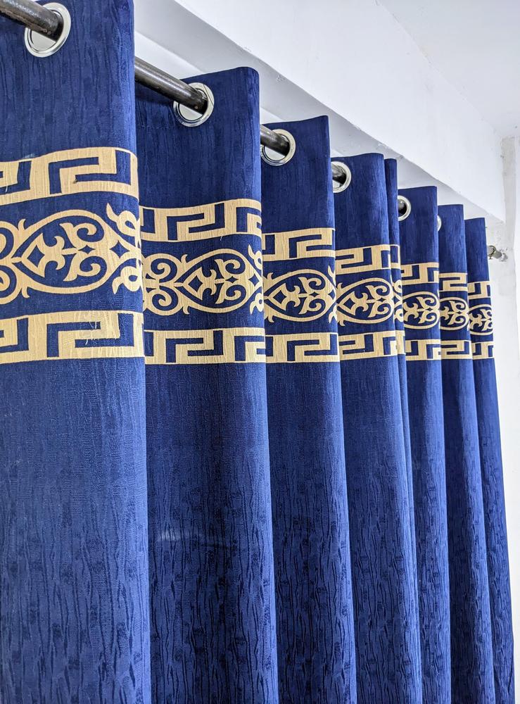 Self-Jacquard Curtain Geometric Pattern