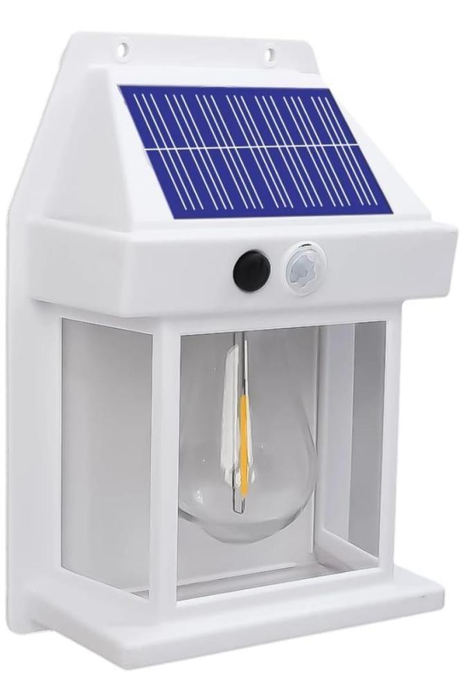 Motion Sensor Solar Light Black White ABS Garden Pathway