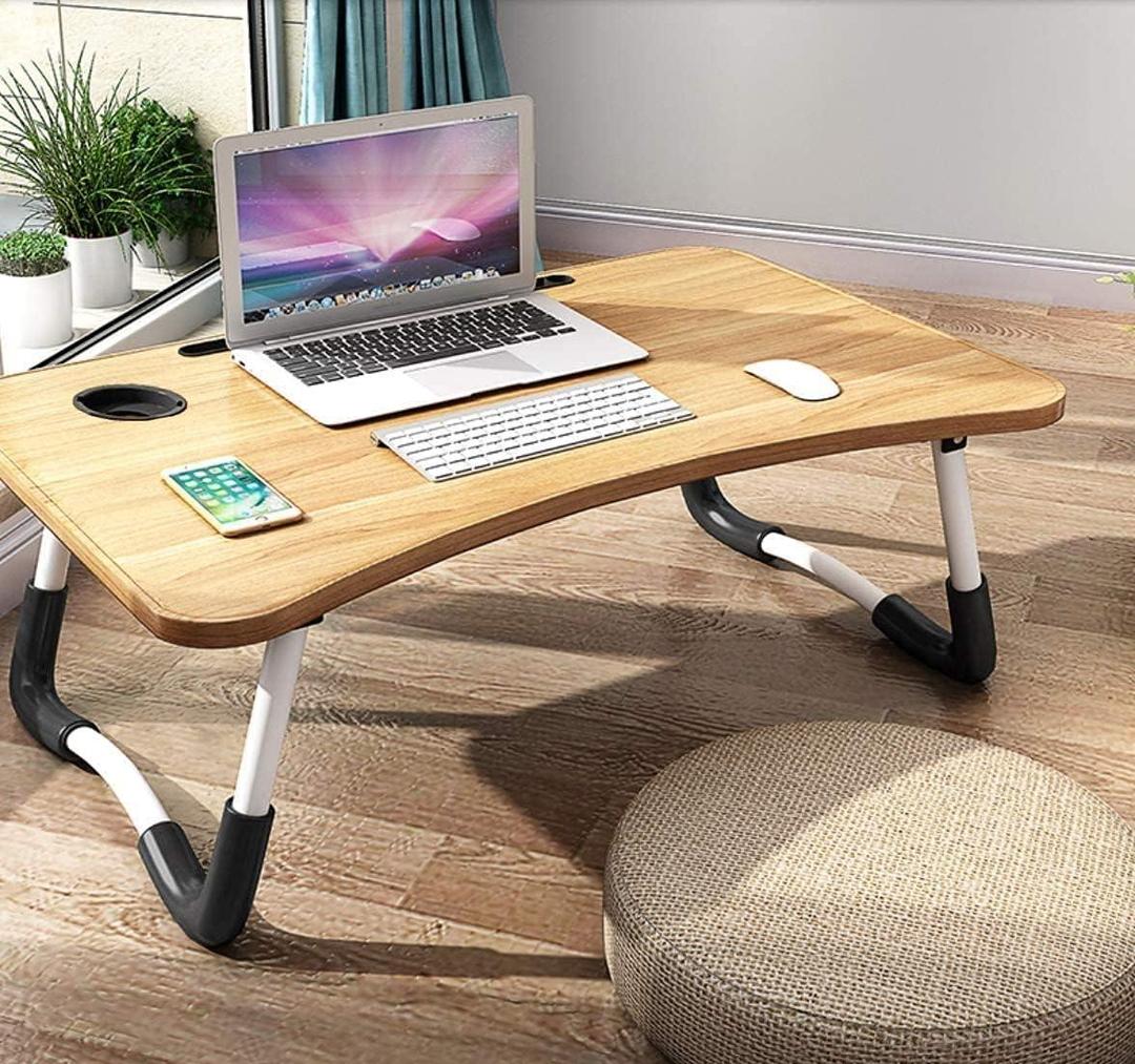 Portable Black Wood Laptop Table 1 Pc