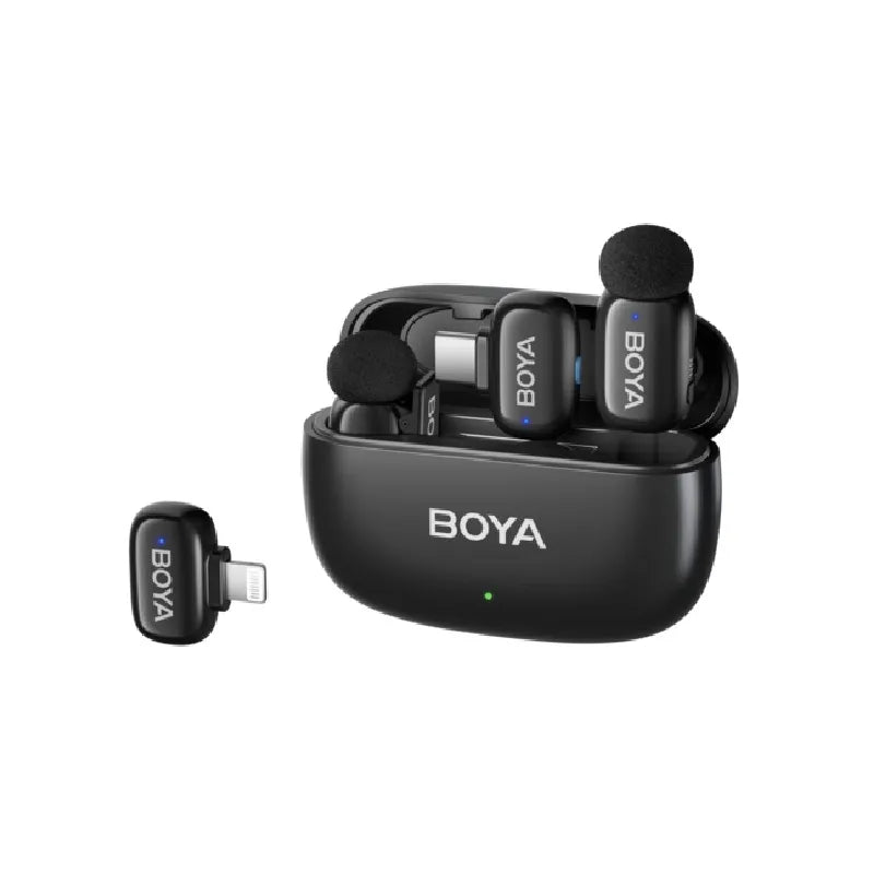 BOYA Mini 12 For ( Android Type C and I phone IOS ) Dual Wireless Microphone With Charging Case With 3 Year Warranty